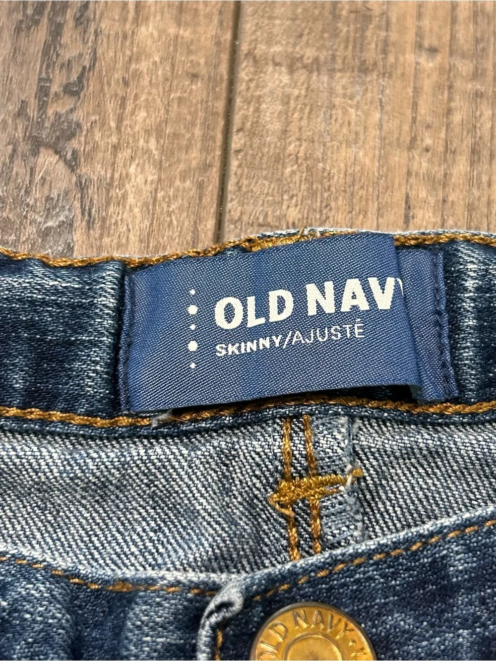 Old Navy Girls Skinny Blue Denim Jeans 5 Regular Adjustable Stretch
